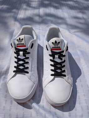 Adidas Originals Mens Court Tourino Sneakers White Red Black Gum Size 9.5 GX4378